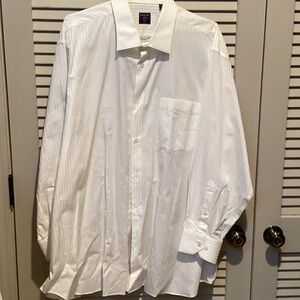 Modena White on White Stripes Dress Shirt for Men